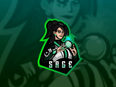 Valotant SAGE Espprt Mascot logo esport gamming mascot logo valorant