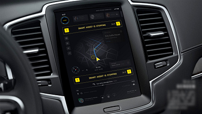 Driverless Car Infotainment System autonomous dashboard driverless car hud infotainment navigation