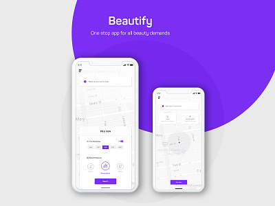 Beautify Ui barber shop beauty app beauty product brand and identity branding design flat design minimal app minimalism mobile app design mobile ui salon app ui uidesign uiux ux