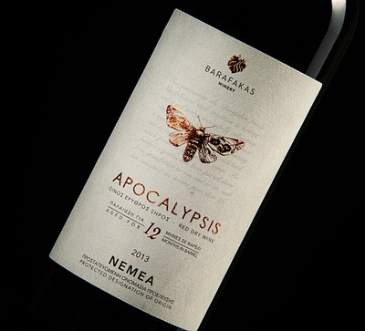 Wine Label - Apocalypsis brand design branding butterfly design illustration label label design label packaging label print labeldesign packaging packaging design print design vector wine bottle wine branding wine label wine label design wine labels