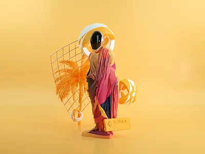 Daft summer 3d 3d art 3d artist art branding clean design illustration