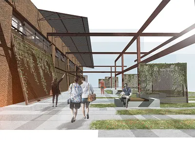 Landscape Architecture Collage Rendering architecture architecture design collage collage art graphic design illustration landscape architecture