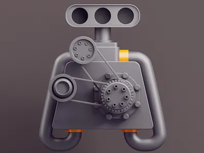 Engine 3d blender blender3d c4d clean cycles illustration industrialdesign isometric lowpoly render