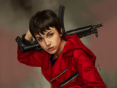 Tokio | Digital Painting | Money heist art digital painting drawing fanart fineart la casa de papel netflix photoshop painting portrait portrait art