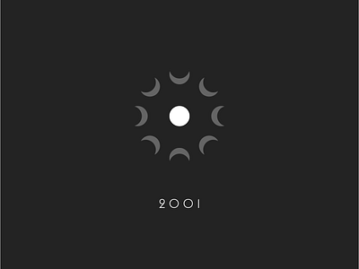 2001 2001 black black white eclipse icon logo logotype moon night space star sun