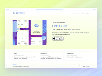 EDDFlux - Website/iOS App - Sneak peek downloads easy digital downloads ecommerce edd ios mobile monitor sales store track website wordpress