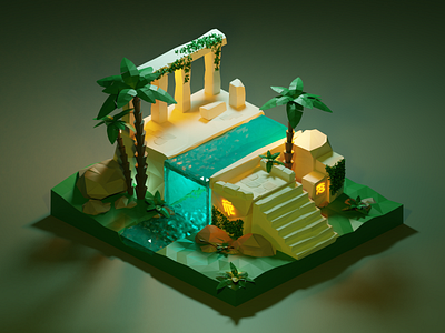 3D Ancient Ruins in Blender 3d blender blender 3d blender3d blender3dart blendercycles design old render