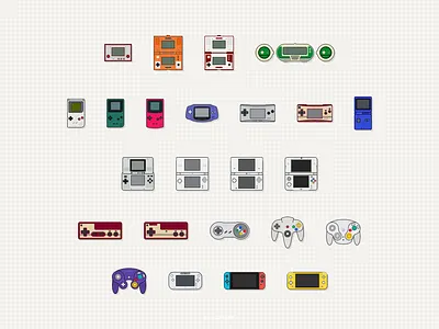 Nintendo product icons game game console icon illustration nintendo
