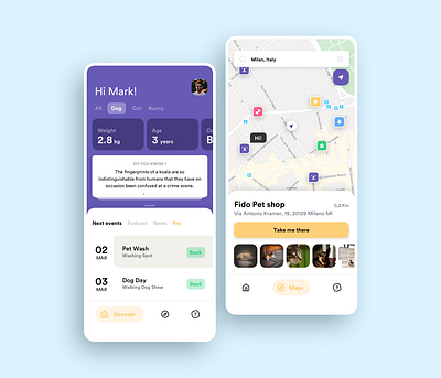 Pet Friendly App - Concept app map mockup pet ui ui ux ui design uidesign