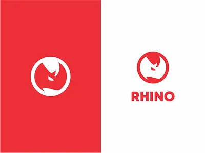 Rhino agency animal animal logo available brand design hire logo