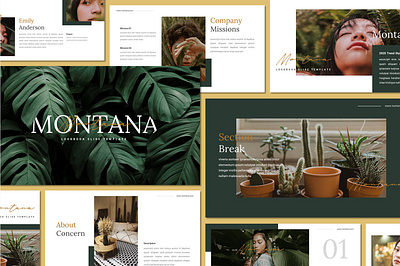 Montana - Google Slides business clean concept creative development elegant google slide google slides google slides template graphic design minimal modern powerpoint presentation professional simple template web design web development website