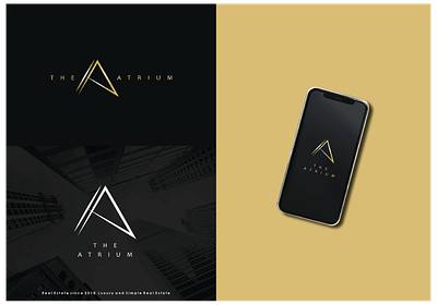 The Atrium Logo design logo logo design logos luxury luxury logo modern real estate simple simple logo