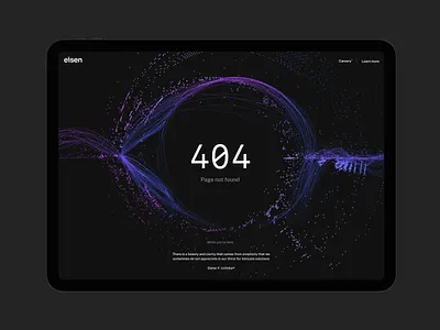eisen 404 page abstract data flow error fintech quote ui web web design