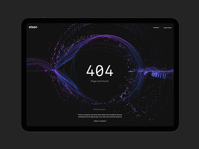 eisen 404 page abstract data flow error fintech quote ui web web design