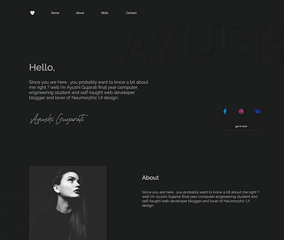 Neumorphism Portflio art cv design illustrator minimal portfolio ui ux vector web website xd