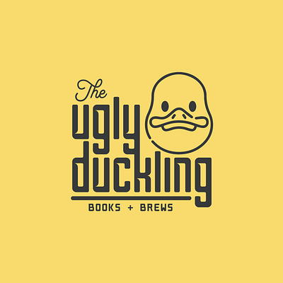 The Ugly Duckling Logo branding design flat icon illustration illustrator logo minimal typography vector