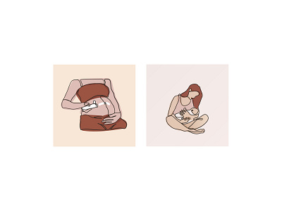 Maternity Illustrations illustration line drawing maternity minimal pregnant