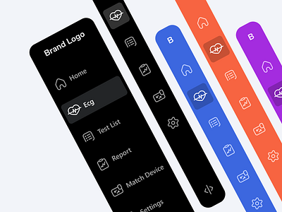 Sidebar Navigation adobexd app design ecg health app icon ipad madewithxd menu navigation sidebar ui ux