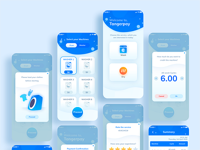 Dry App dry mobile app ui washer