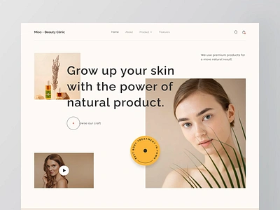 Miso - Beauty Landing Page Animation 💄 animation beautifull beautifull website beauty beauty animation beauty clinic beauty website clinic clinic website cosmetics interaction make up makeup salon skincare soft spa web website woman