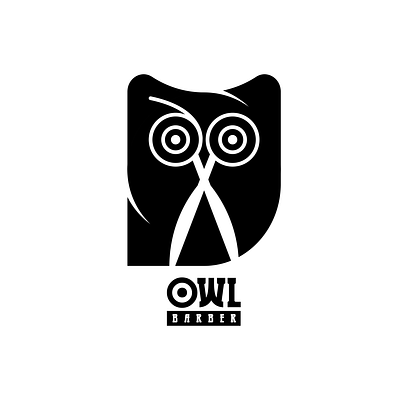 Owl Barber 🦉 brand identity branding illustration logo logo concept logo inspiration logodesign logos minimal negative space logo