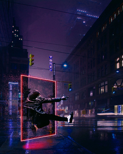 Portal walk effects graphics layers photoshop