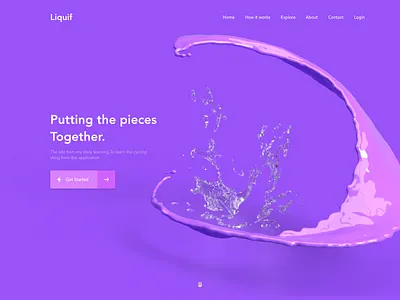 Landing Page with 3D effect adobe adobe dimension adobe xd