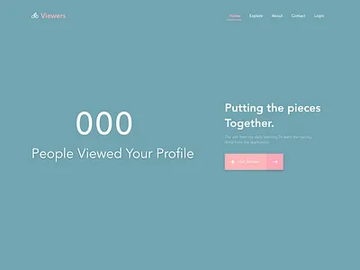 Home page with count of viewers adobe adobe xd design uiux ux xd