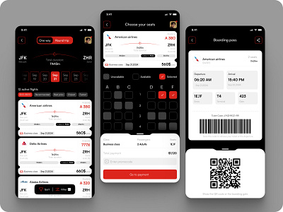 Flight Tickets Booking Mobile App airline airplane airplane tickets airport app app design boarding booking clean figma flight flight app interface design minimal ticket application ticket booking travel travel service ui ux