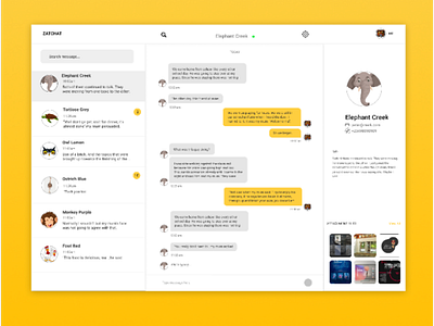 Desktop chat app chat ui ui design