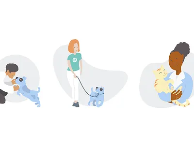 App Illustration app branding design flat illustration pet ui
