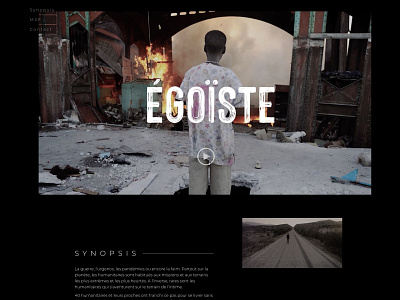 Égoïste landing page design landing page ui ux web