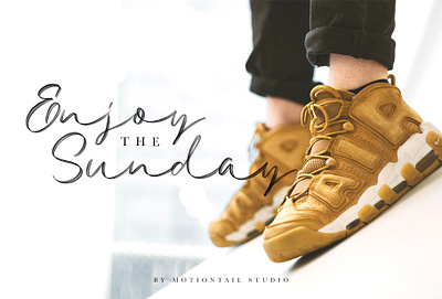 Sunday - Tessla Script Font animation app branding design flat illustration lettering type typography website