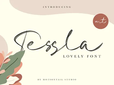 Tessla Script Font app design flat lettering logo type typography ui ux website