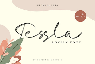 Tessla Script Font app design flat lettering logo type typography ui ux website