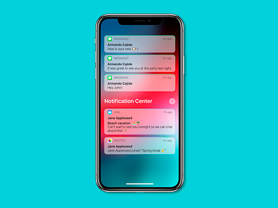 iOS Notifications redesign app apple dailyui design flat ios minimal mobile notifications product redesign ui ux