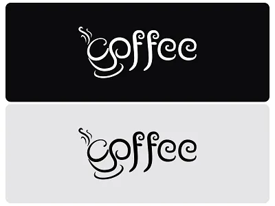 Typography coffee logo brand brand identity business coffee logo company concept creative custom gradient interface logo logotype recent logo smart logo typography