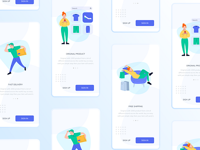 Mobile App Design animation app brand branding delivery design dribbble e commerce illustration logo shop shopping sign in sketch typogaphy ui ux vector web web design