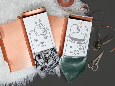 Minimal Mammal animal brand identity branding design designer ferret gold gold foil identity illustration illustrator lineart logo luxury mammal minimal packaging pet rabbit vector