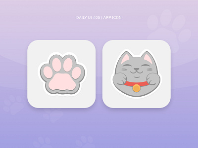 Daily UI 005 app icon cat dailyui illustraion mobile design ui uidesign web