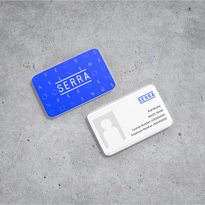 Employee ID Card Design for Serra Los Angeles 3d design branding california cannabis design glyphs identity design illustration los angeles retail design typography