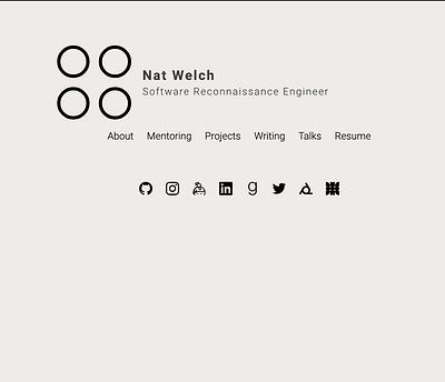 Homepage logo personal website