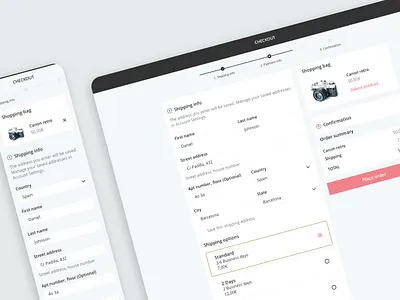Responsive Checkout ecommerce mobile ui mobilefirst responsive design ui