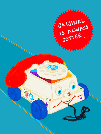 Fisher-Price doodle illustration phone toys