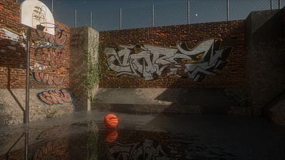 The old School 3d art basketball cinema 4d cinema4d graffiti graffiti art graffiti digital illustration istanbul modelling mural octane old school render street