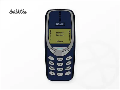 Nokia 3310 Flat Design design flat design graphic design illustration minimal mobile phone