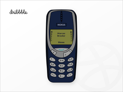 Nokia 3310 Flat Design design flat design graphic design illustration minimal mobile phone
