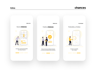 Intro App Chances app chances design designer intro app intro design ui ui design