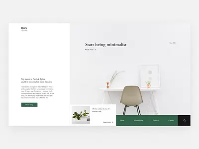 Minimalist Blog Website Concept blog concept design dribbble minimalist minimalistic photography typography ui ux web website design