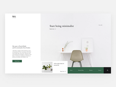 Minimalist Blog Website Concept blog concept design dribbble minimalist minimalistic photography typography ui ux web website design